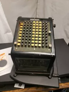 BURROUGHS ADDING MACHINE model 3 ,1903 BEVELED GLASS FRONT/ SIDE PARTS Free Ship - Picture 1 of 21