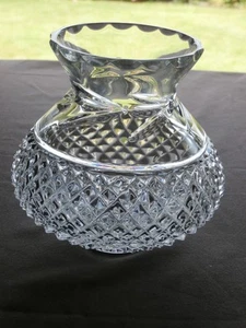 Irish Galway Crystal LEAH Lamp Globe - Ex Cond - Picture 1 of 3