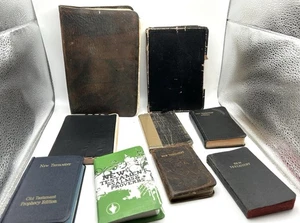 Lot Of 9 Pocket New Testament Bibles Psalms John Proverbs VTG SC VARIETY COND. - Bild 1 von 24