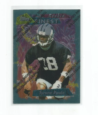 TYRONE POOLE (Carolina Panthers) 1995 TOPPS FINEST ROOKIE w/PEEL CARD #234 - Image 1 of 2