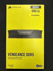 CORSAIR Vengeance 96GB (2 x 48GB) 288-Pin PC RAM DDR5 6000- (CMK96GX5M2B6000C30) - Picture 1 of 3