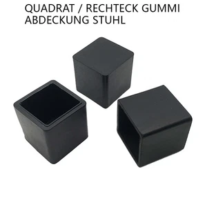 10mm-100mm Quadrat / Rechteck Gummi Abdeckung Stuhl,Tisch, Füße, Röhre Endkappen - Picture 1 of 45