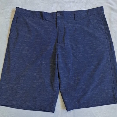 OPflex 4 路弹力男式 40 蓝色百慕大短裤远足高尔夫 — 第 1/4 张图片