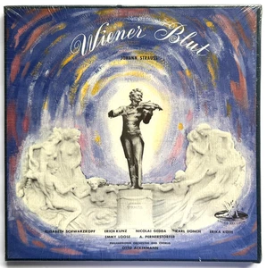 NEW "WIENER BLUT" JOHANN STRAUSS PHILHARMONICA ORCH. OTTO ACKERMANN ANGEL 2 LPS - Picture 1 of 2