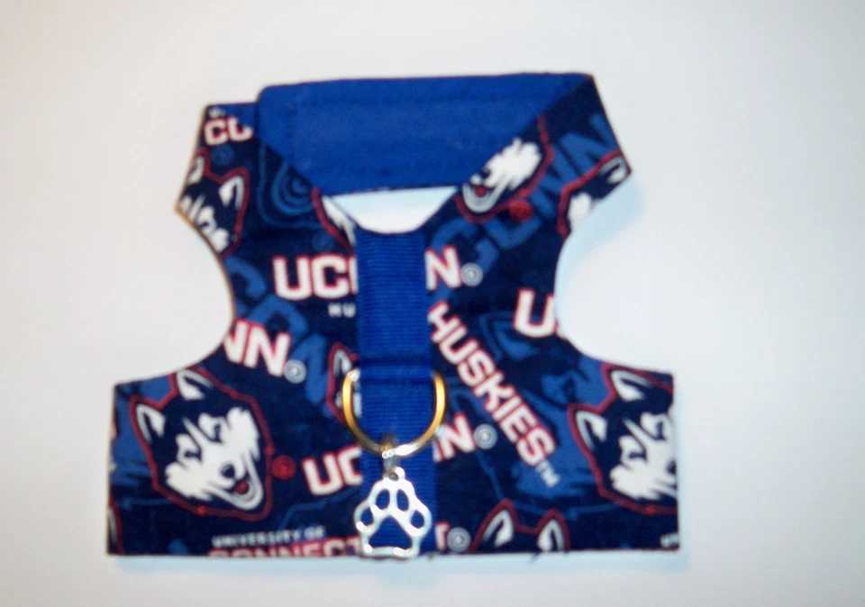 XXS Perro Cachorro Mascota Personalizado Moda Arnés U Conn Huskies Azul Dije Foto 1 de 1