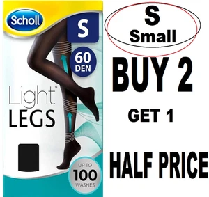 Scholl Light Legs Compression Tights for Women - 60 Denier - BLACK - SMALL SIZE - Picture 1 of 2