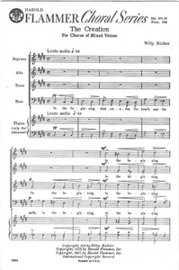 The Creation – Willy Richter (1937) Harold Flammer Choral Series #84130 - Picture 1 of 1