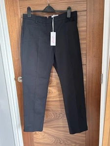 BNWT The White company Organic Cotton Slim Leg Trousers Black size 12 RRP £89 - Picture 1 of 7