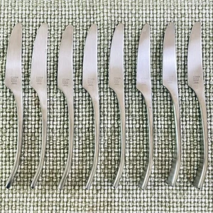 8--ZWILLING J.A. HENCKELS "BELLASERA" stainless steel 9-1/8" dinner knives VGUC - Picture 1 of 4