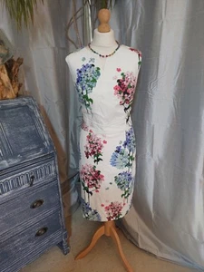 Gorgeous PhaseEight Dress Size 14 White Floral Classic Elagant Wedding Ascot - Picture 1 of 7