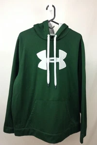Under Armour Mens Dark Green Pullover Long Sleeve Hoody Top Sz 2XL/XXL - Picture 1 of 5