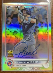 Patrick Wisdom AUTO 2022 Topps Chrome ROOKIE CUP REFRACTOR #CVA-PW Cubs 427/499 - Picture 1 of 2
