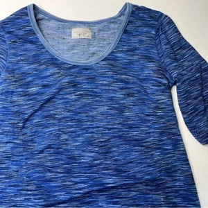 Athleta Radiance Workout Top Ruching Blue Space Dye S - Picture 1 of 6