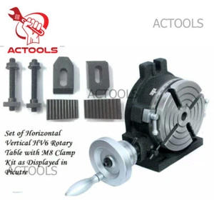 Rotary Table HV6 Slots 6"  150mm Precision 4 with M8 Clamp Kit for Milling Best - Picture 1 of 14