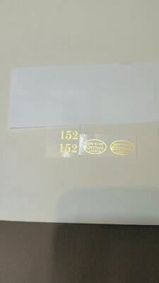 LIONEL 152 PRE-WAR O GAUGE LOCO GOLD METALLIC WATERSLIDE DECAL 0 4 0 ENGINE SET - Image 1 of 3