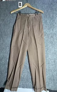Vintage Liz Claiborne Liz Sport Petite Brown Pin StHigh Waisted Pleated Pants 6p - Picture 1 of 6