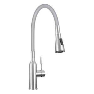 Grifo de cocina/lavandería Transolid PF7509C con doble pulverización y cuello flexible en gris - Imagen 1 de 5