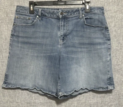 Woman’s Size 16 Earl Jean Denim Shorts Stretch Thick Double Stitch - Image 1 of 4