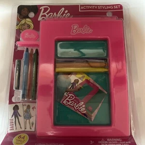 Barbie Activity Styling Set -64 Images Fashion Art Drawings Pink New - Picture 1 of 6