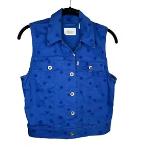 LEVI’S LEVI STRAUSS & CO GILET DENIM PICCOLO COTONE BLU A POIS - Foto 1 di 4