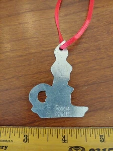 VTG House of Morgan Pewter Candlestick Silhouette Ornament Holiday Christmas - Picture 1 of 3