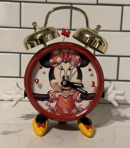 Disney Minnie Mouse alarm clock NICE TESTED WORKS moving hands - Picture 1 of 4
