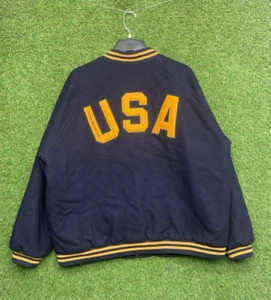 Polo Ralph Lauren Jacket Mens Extra Large XL Varsity USA Outerwear Collage - Picture 1 of 18