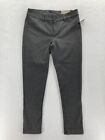 Maurices Smart Pant Women's M Short Gray Super Stretch Skinny Ankle Pants Mid Ri