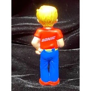 "Mini Figura Vintage Sonic Blond Hair Azul Ojos Blancos Masculino 2,75" - Imagen 1 de 10