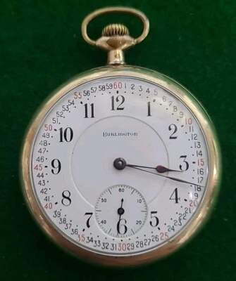 Illinois Burlington Pocket Watch 1917, Model 9, 16s, 21j, Railroad Runs M272a - Image 1 of 4