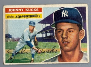 1956 Topps #88 Johnny Kucks espalda blanca - baja calidad - Imagen 1 de 2