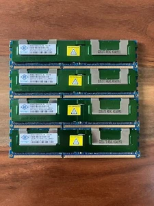 Lot of 4 - Nanya NT4GC72B4NA1NL-BE 4GB PC3-8500R DDR3-1066 2RX4 ECC RAM Memory - Picture 1 of 2