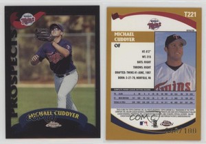 2002 Topps Chrome Traded & Rookies Black Refractor /100 Michael Cuddyer #T221