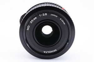 [ Exc+5 w/Hood ] MINOLTA MD 35mm f/2.8 Wide Angle Manual Focus Lens From Japan