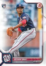 Josiah Gray RC 2022 Topps Bowman Baseball Rookie Card #18 Washington Nationals