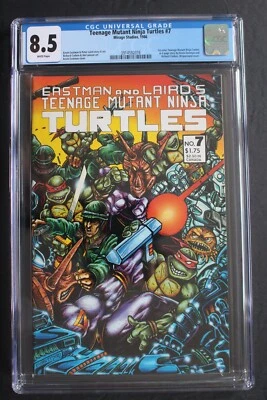 TMNT 7 Fugitoid 1986 1st Manley Ribky Xeinos Bade Biker 1st Print CORBEN CGC 8.5 - Image 1 of 2