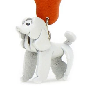 Llavero Cuero Caniche Figura Animal - Mujeres Niños Niñas - Imagen 1 de 7