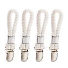 4Pcs Braided Cotton Towel Clips Metal Storage Office Document File Foder