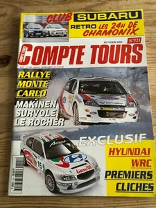 MAGAZINE COMPTE TOURS N°121 FEVRIER 2000 RALLYE MONTE CARLO WRC MAKINEN HYUNDAI - Picture 1 of 2