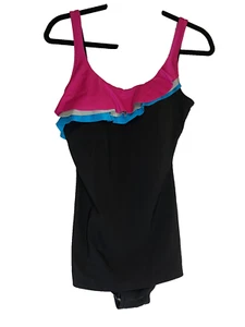 Vintage Sirena Swimsuit Women's Size 18 Faux Skirt One-Piece Bathing Suit USA - Picture 1 of 8