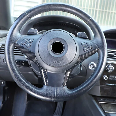 ABS Carbon fiber Steering Wheel Lower Side Trim For BMW 6 Series E63 E64 04-09 - Изображение 1 из 4