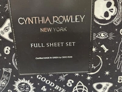 Juego de sábanas 4 piezas Cynthia Rowley Halloween Ouija Board COMPLETO palma psíquica celestial Foto 1 de 3