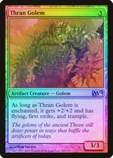 Thran Golem FOIL Magic 2012 / M12 NM Artifact Uncommon MAGIC MTG CARD ABUGames