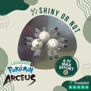 Magneton Shiny ✨ Legends Pokémon Arceus 6 IV Max Effort Alpha Leggende Custom - Picture 1 of 5
