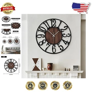 Elegant 16-Inch Battery Operated Silent Clock - Perfect for Living Spaces - Picture 1 of 10