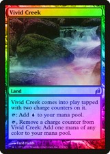 Vivid Creek FOIL Lorwyn HEAVILY PLD Land Uncommon MAGIC GATHERING CARD ABUGames