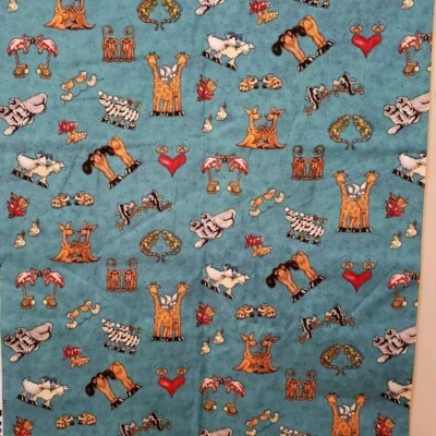 Ткань для животных Leanne Anderson Henry Glass Two By Two Noah's Ark 3 ярда #7739 - Изображение 1 из 4