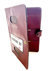 Vintage Carnaby Street Passport Holder 60’s Retro Leather Cover, Made in England - Picture 1 of 10