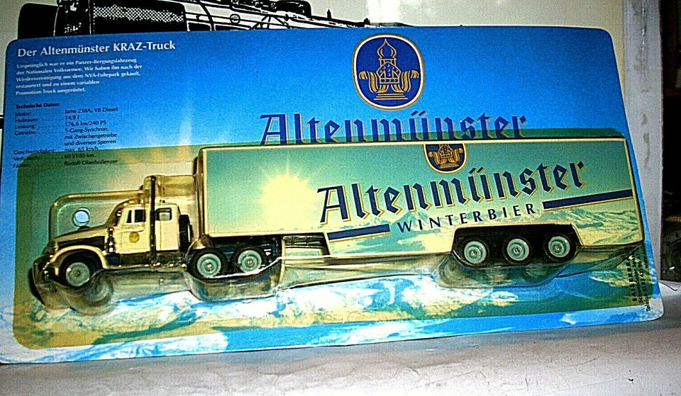 34-J Truck Camion KRAZ JAMS V8 Birra Natale Altenmünster Winterbier Bianco check - Immagine 1 di 1