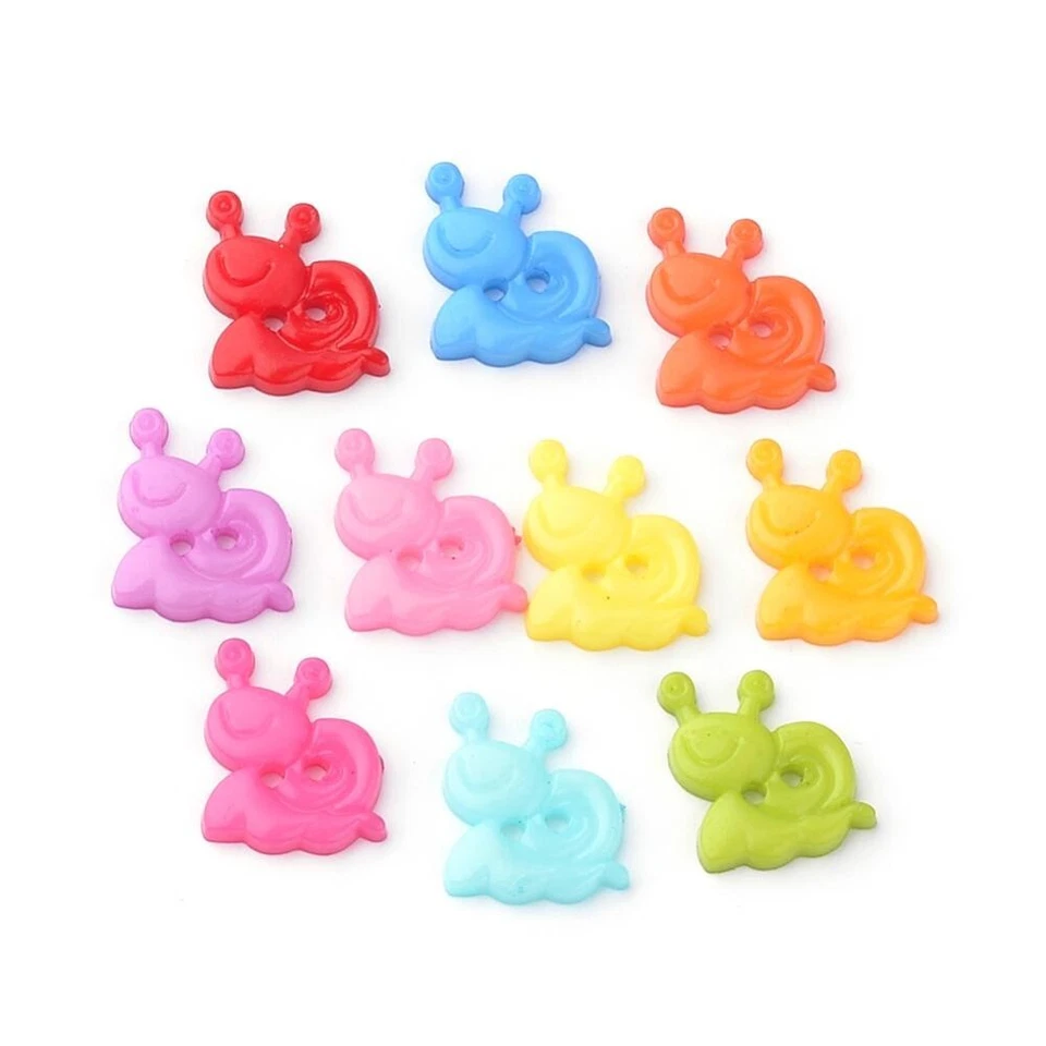 Snail Buttons Sewing Findings Assorted Colors Set 2 Hole 16mm Mixed Lot Bulk 50p - Image 1 of 1